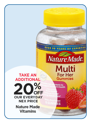 20% Off Nature Made Vitamins