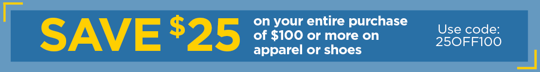 ENTERPRISE $25 off $100 or more Apparel and Shoe purchase 