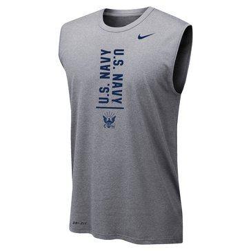 Nike United States Navy Vertical Chest Men's Dri Fit Legend 2.0 Short Sleeve  Less Tee