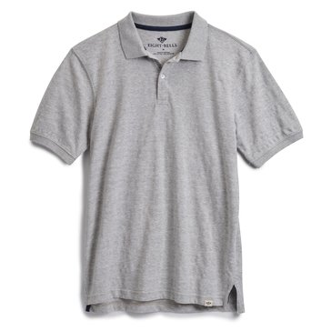 Eight Bells Men's Short Sleeve Pique Jersey Textured Polo Shirt 
