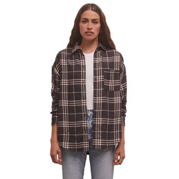 Z Supply Women's River Plaid Button Up Top