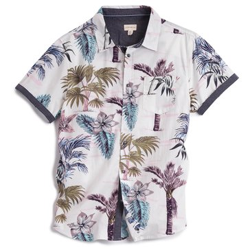 Eight Bells Men's Short Sleeve Tropical Flora Woven Shirt  