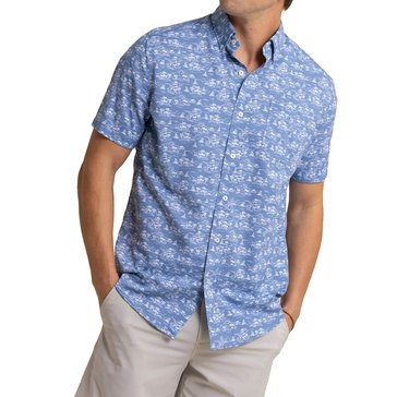 Southern Tides Men's Short Sleeve Brrr Sunset Beach Shirt