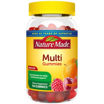 Nature Made Multi-Vitamin Assorted Fruit Gummies, 150-count