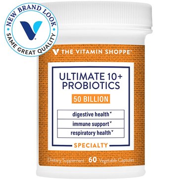 The Vitamin Shoppe Ultimate 10+ Probiotics 50 Billion CFUs Vegetable Capsules, 60-count