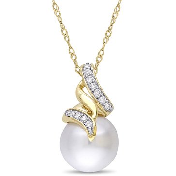 Sofia B. 14K Gold South Sea Cultured Pearl and 1/10 cttw Diamond Pendant
