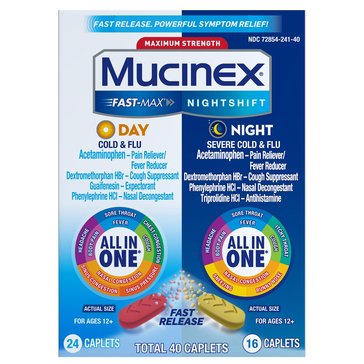 Mucinex Fast Max Day Cold Flu Night Shift