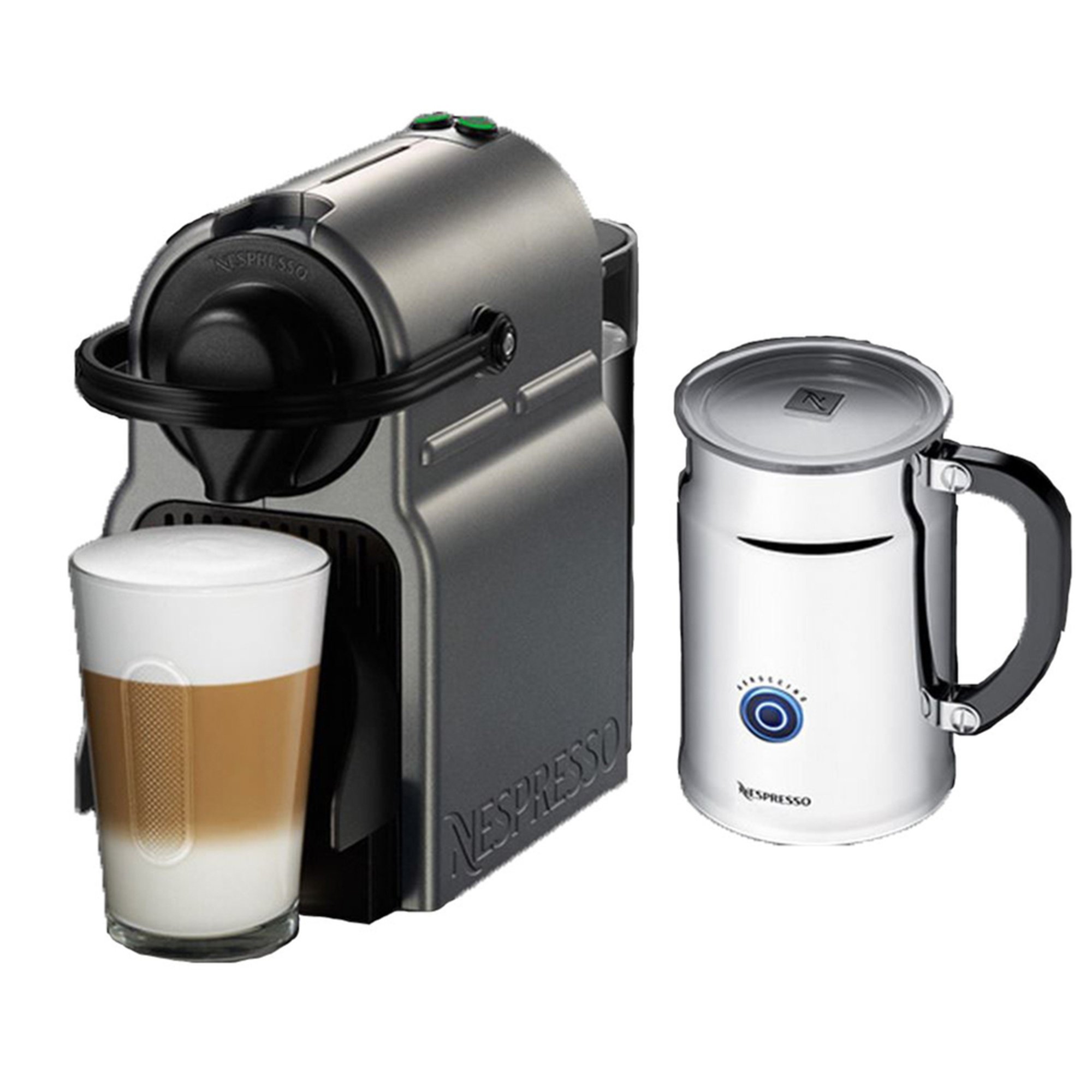 Nespresso Inissia Espresso Maker With Aeroccino Plus Milk Frother (a+c40-us-ti-ne) Espresso ...