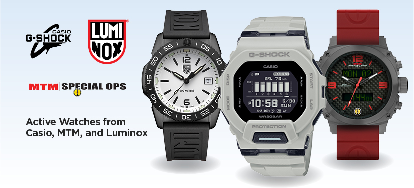  Active Watches from Casio, MTM, and Luminox