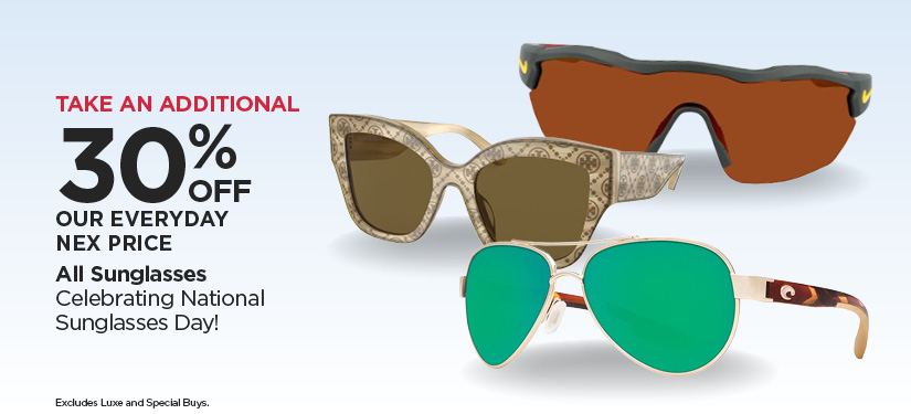 Celebrate National Sunglasses Day June 27th! All Sunglasses 30% Off