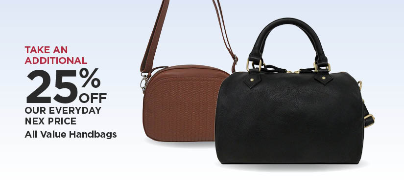 Take An Additional 25% Off Our Everyday NEX Price All Value Handbags