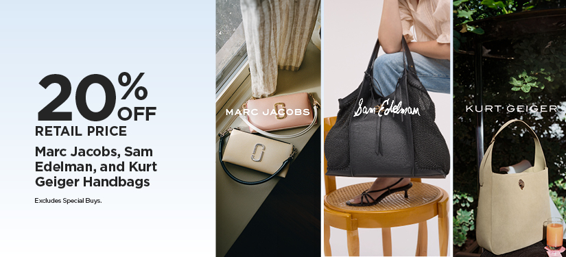 Marc Jacobs, Sam Edelman, and Kurt Geiger Handbags