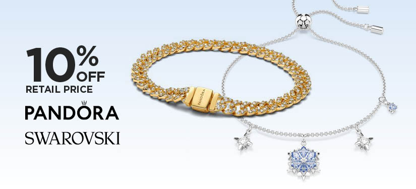 10% Off Retail Price Pandora & Swarovski