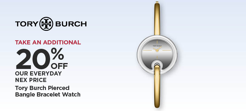 Take An Additional 20% Off Our Everyday NEX Price Tory Burch Pierced Bangle Bracelet Watch