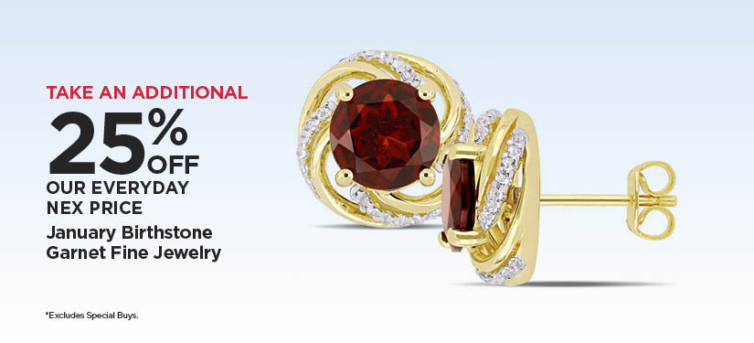 Take An Additional 25% Off Our Everyday NEX Price Garnet January Birthstone Fine Jewelry