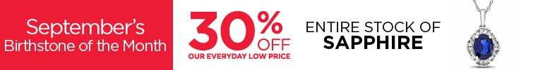 30% Off September Birthstone Sapphire