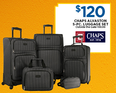 Chaps 5 Piece Luggage Set on Sale