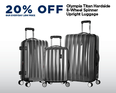 20% Off Olympia Titan Hardside Luggage