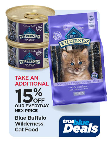 Take An Additional 15% Off Our Everyday NEX Price Blue Buffalo Wilderness Cat Food