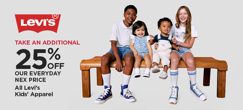 Take An Additional 25% Off Our Everyday NEX Price Levi's Kids' Apparel