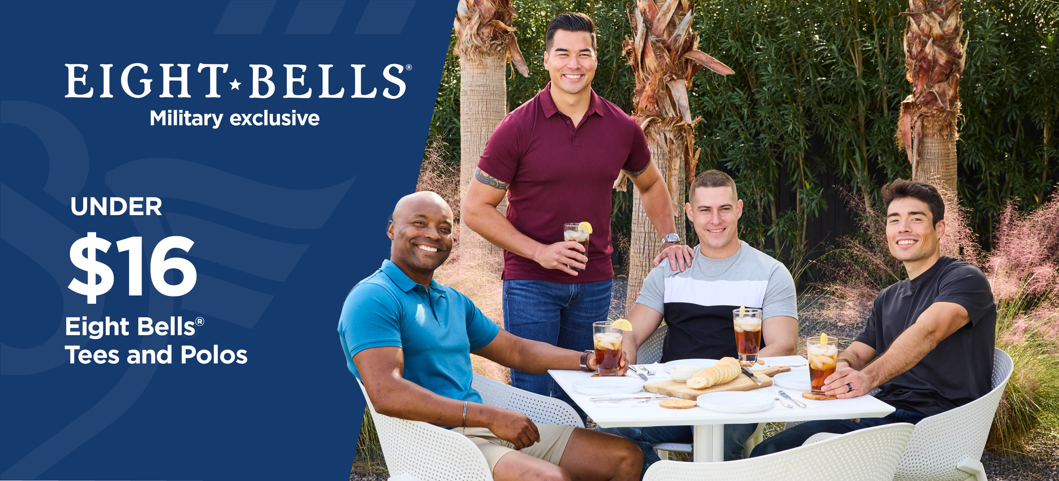 Eight Bells Tees and Polos under $16