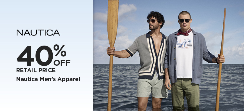 40% Off Retail Price Nautica Men's Apparel