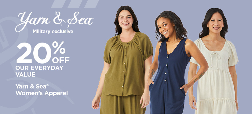 20% Off Our Everyday Value Yarn & Sea Women's Apparel