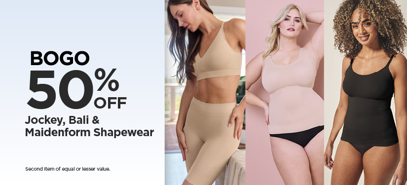 BOGO 50% Jockey, Bali & Maidenform Shapewear