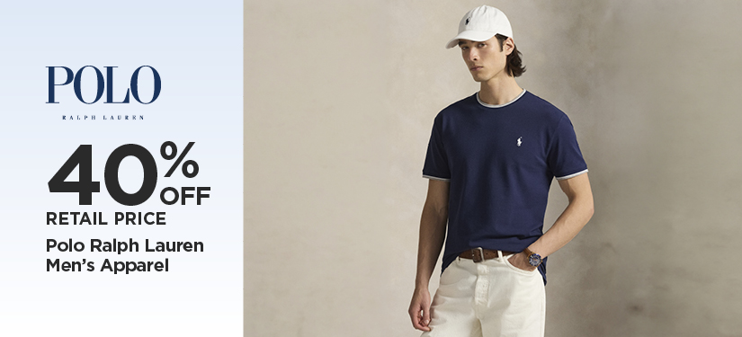 40% Off Retail Price Polo Ralph Lauren Men's Apparel