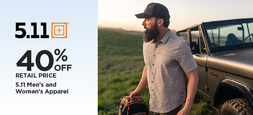40% Off Retail Price 5.11 Men's and Women's Apparel