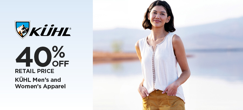 40% Off Retail Price KUHL Men's and Women's Apparel