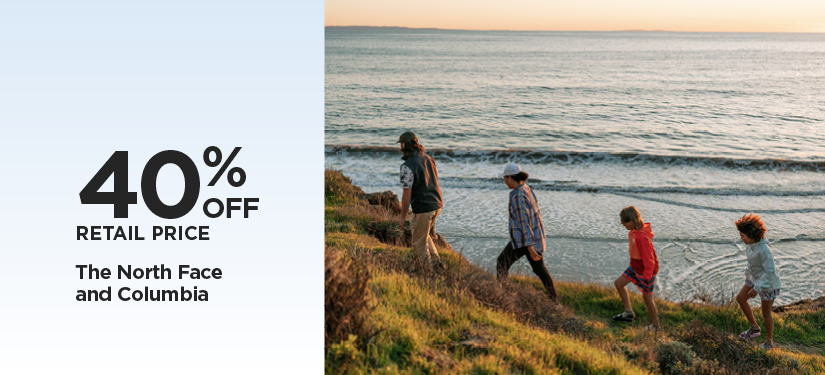 40% Off Retail Price The North Face and Columbia
