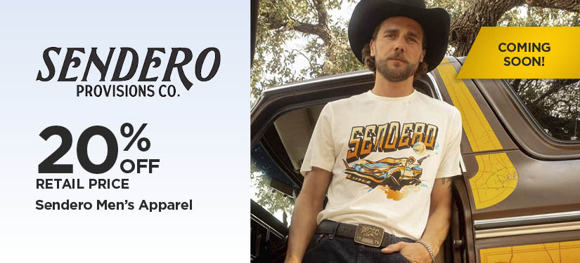 New! 20% Off Retail Price Sendero Men's Apparel
