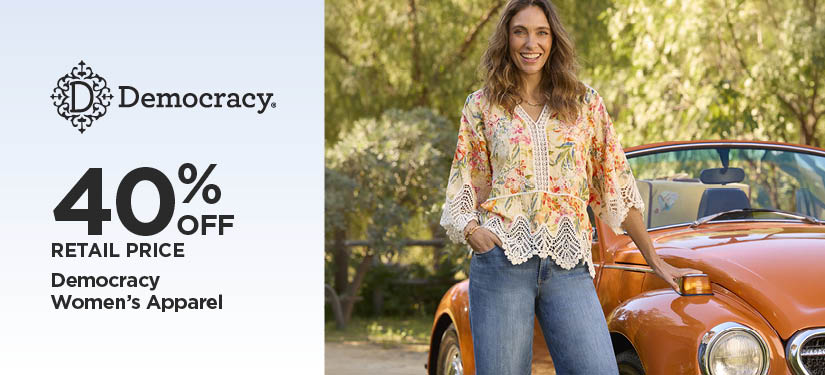 40% Off Retail Price Democracy Women's Apparel