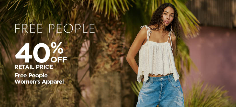 40% Off Retail Price Free People Women's Apparel