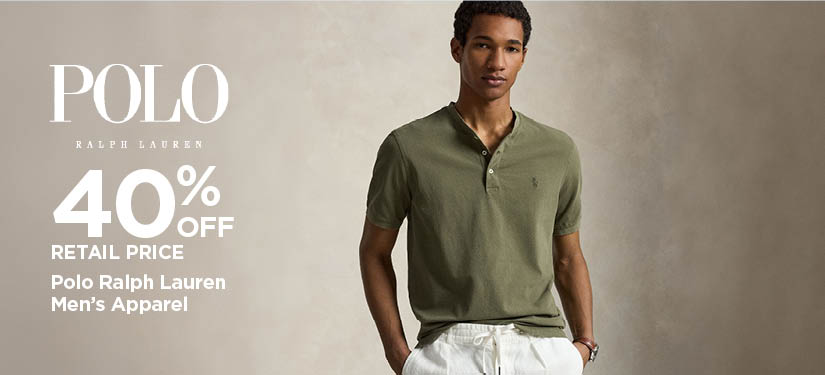 40% Off Retail Price Polo Ralph Lauren Men's Apparel