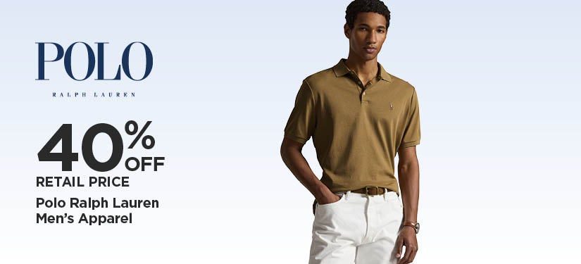 40% Off Retail Price Polo Ralph Lauren Men's Apparel