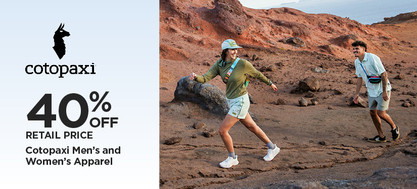 40% Off Retail Price Cotopaxi Men's and Women's Apparel