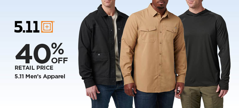 40% Off Retail Price 5.11 Men's Apparel