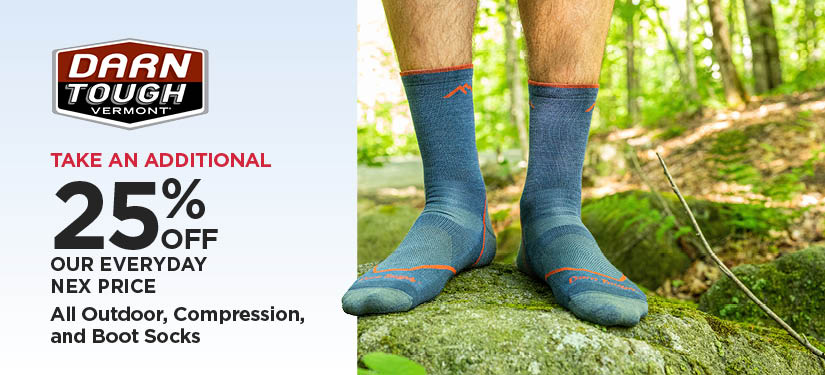 Take An Additional 20% Off Our Everyday NEX Price All Outdoor, Compression, and Boot Socks