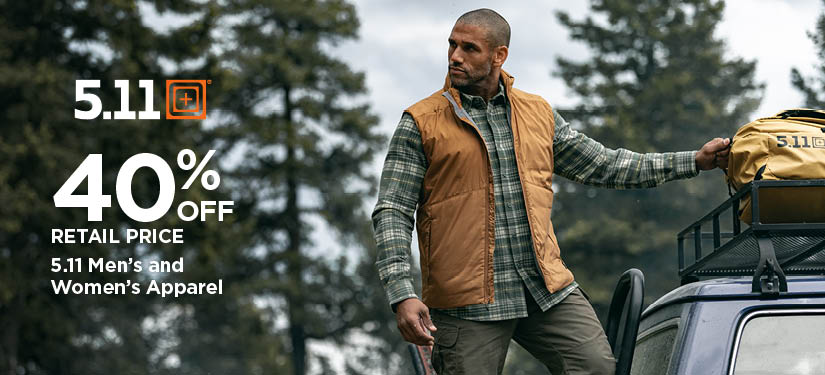 40% Off Retail Price 5.11 Men's and Women's Apparel