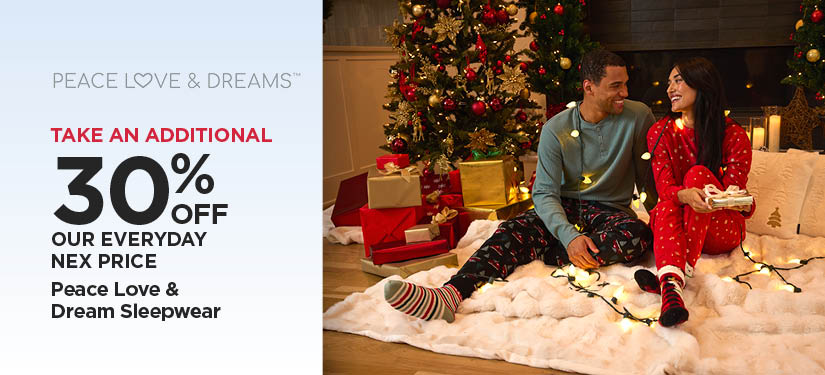 Take An Additional 30% Off Our Everyday NEX Price Peace Love & Dream Sleepwear