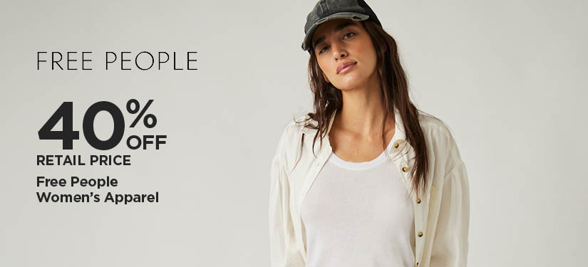 40% Off Retail Price Free People Women's Apparel