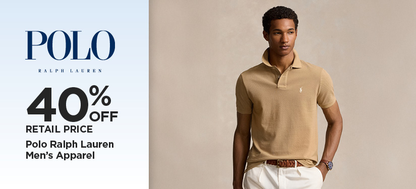 40% Off Retail Price Polo Ralph Lauren Men's Apparel