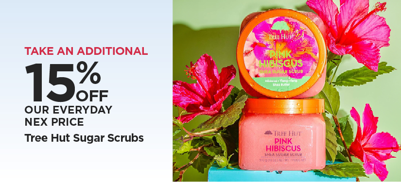 Take An Additional 15% Off Our Everyday NEX Price Tree Hut Sugar Scrubs