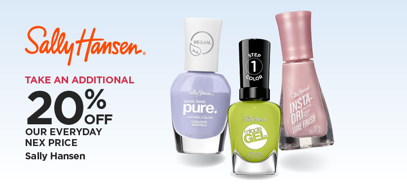 Take An Additional 20% Off Our Everyday NEX Price Sally Hansen