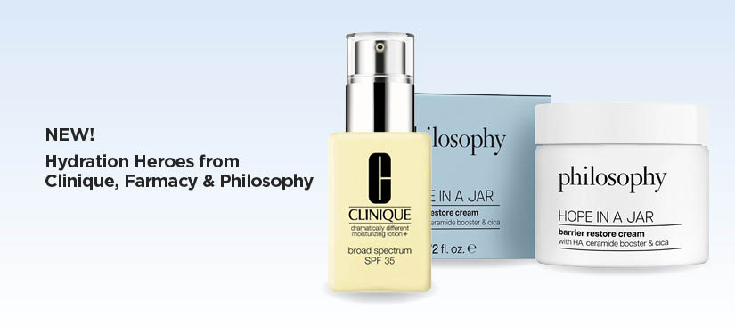 New! Hydration Heroes from Clinique, Farmacy & Philosophy