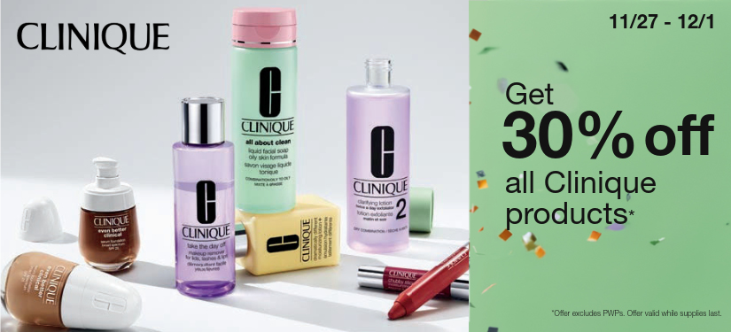 Take An Additional 30% Off Clinique