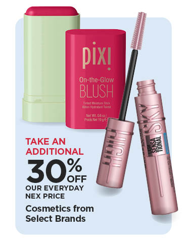 Take An Additional 30% Off Our Everyday NEX Price Cosmetics from Select Brands