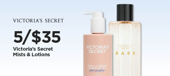 5 for $35 Victoria's Secret Mists & Lotions